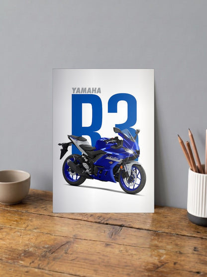 Tuning Fork Fury Yamaha R3 Bikes Poster