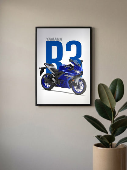 Tuning Fork Fury Yamaha R3 Bikes Poster