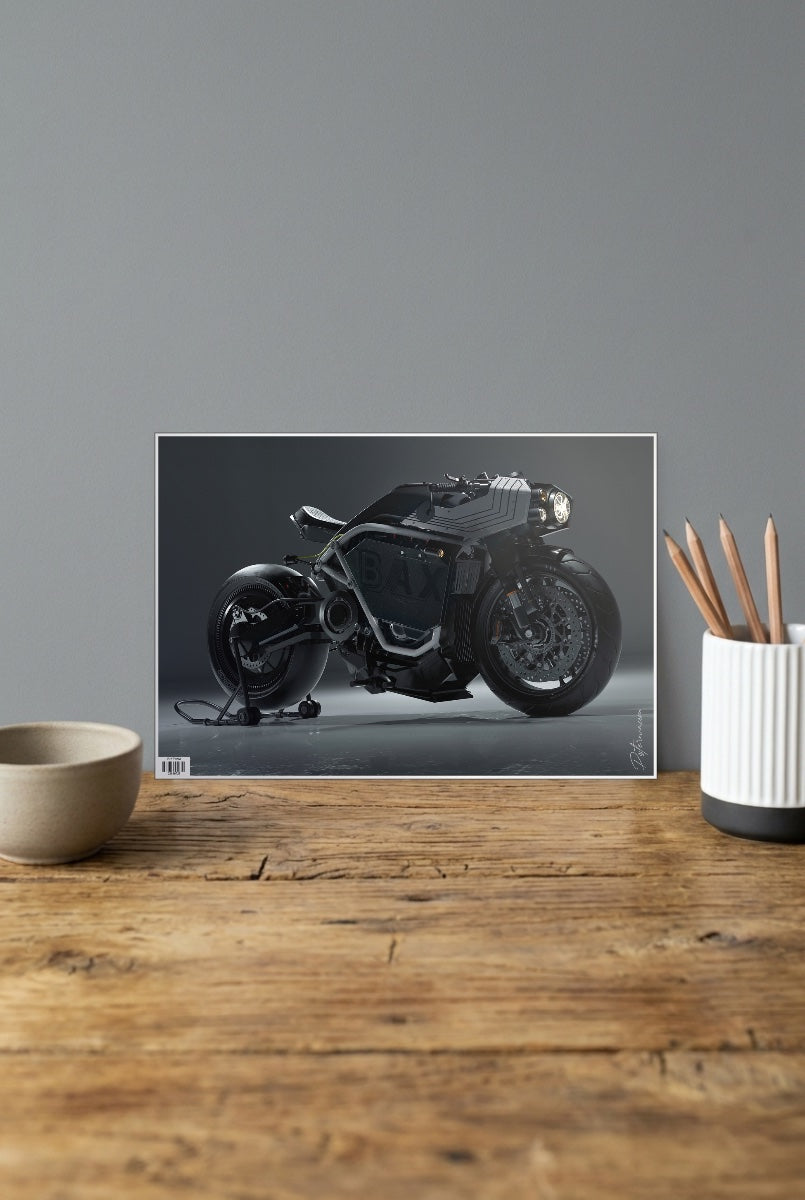 Black Streetfighter Bike Bikes Poster