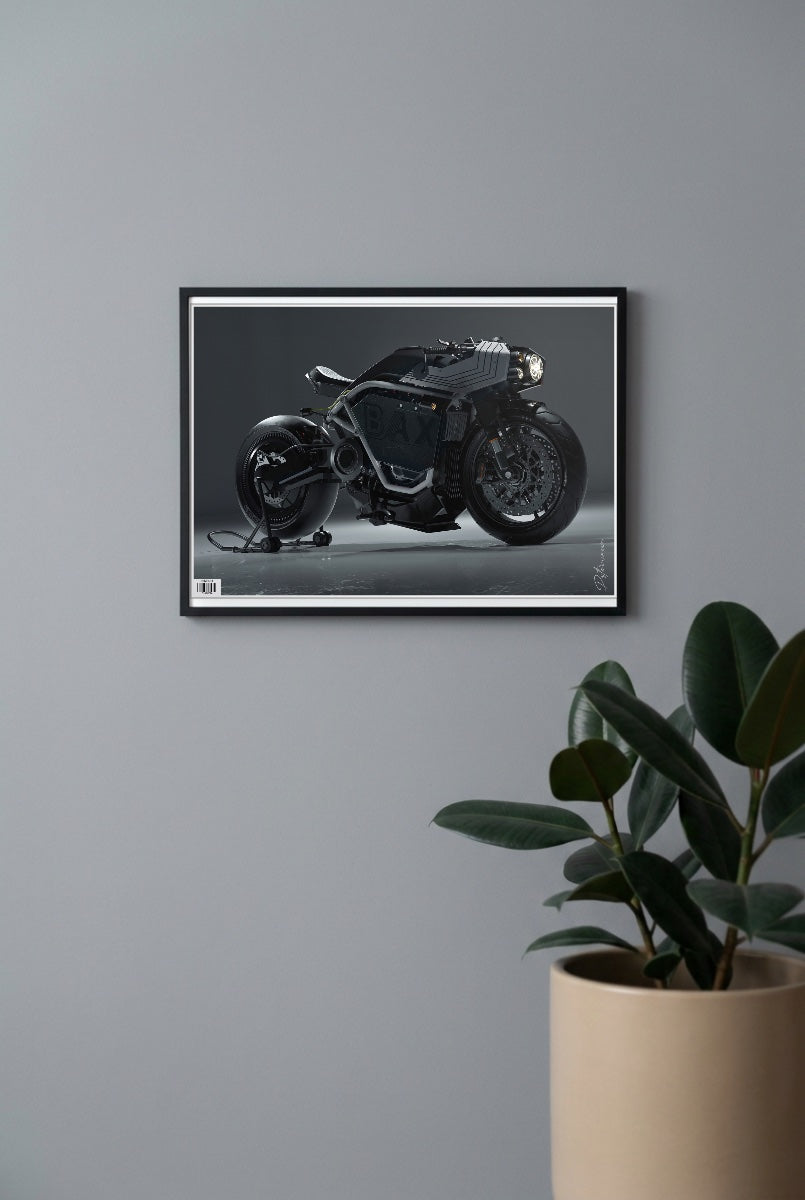 Black Streetfighter Bike Bikes Poster