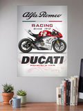 Red Rocket Alfa Romeo 1910 Ducati Bikes Poster