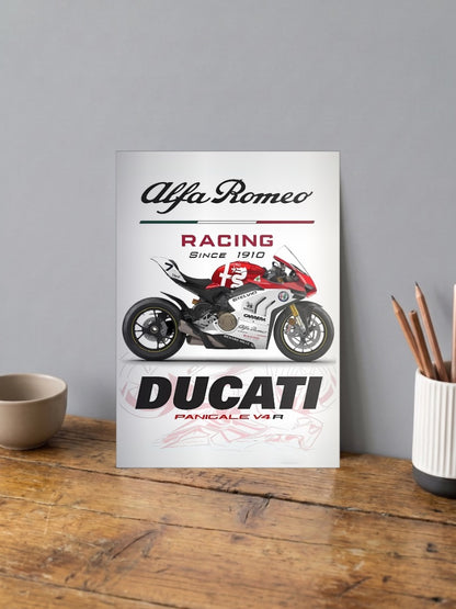 Red Rocket Alfa Romeo 1910 Ducati Bikes Poster