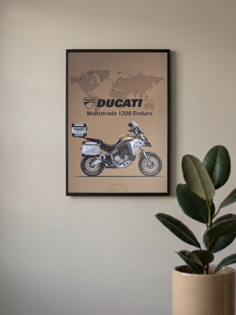 Throttle Therapy Ducati 1200 enduro Bikes Poster