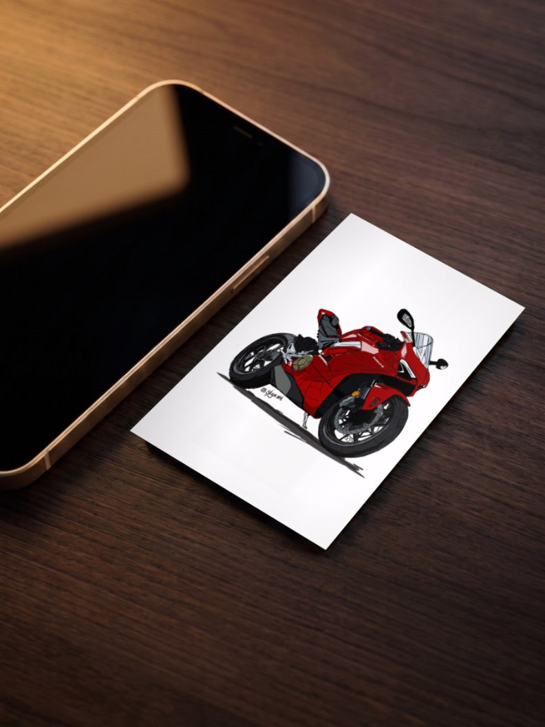 Redline Ride Superbike Bikes Poster