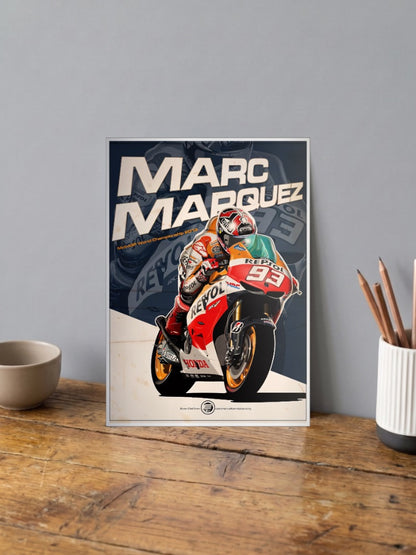 Chrome and Chaos Marc Marquez Repsol Bikes Poster