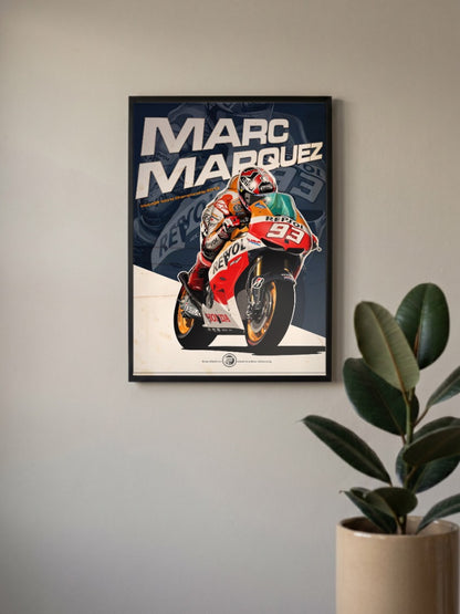 Chrome and Chaos Marc Marquez Repsol Bikes Poster