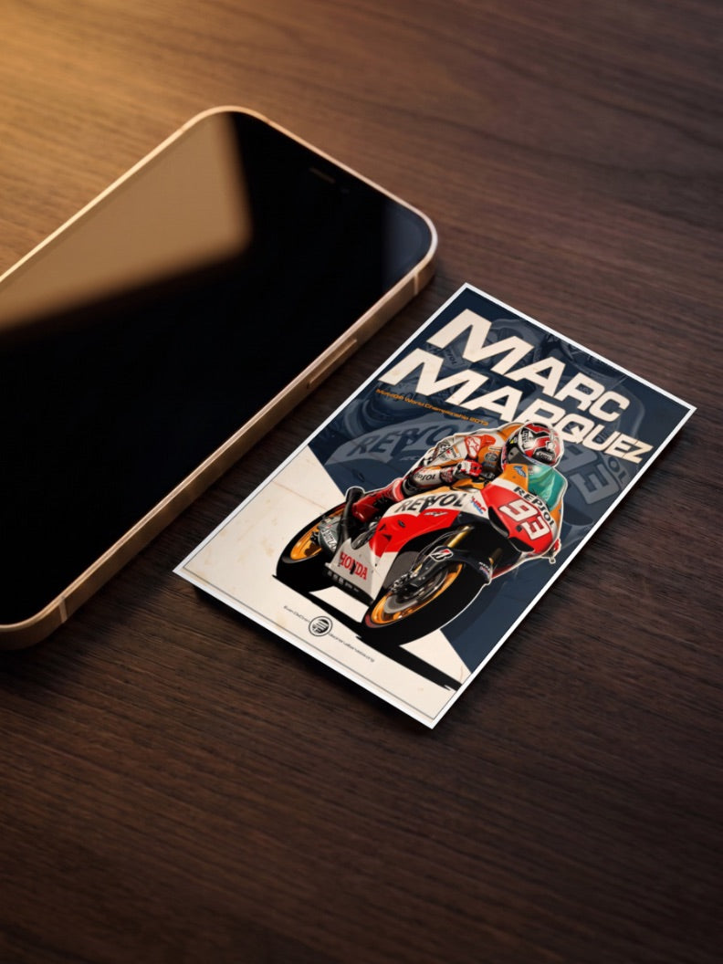 Chrome and Chaos Marc Marquez Repsol Bikes Poster