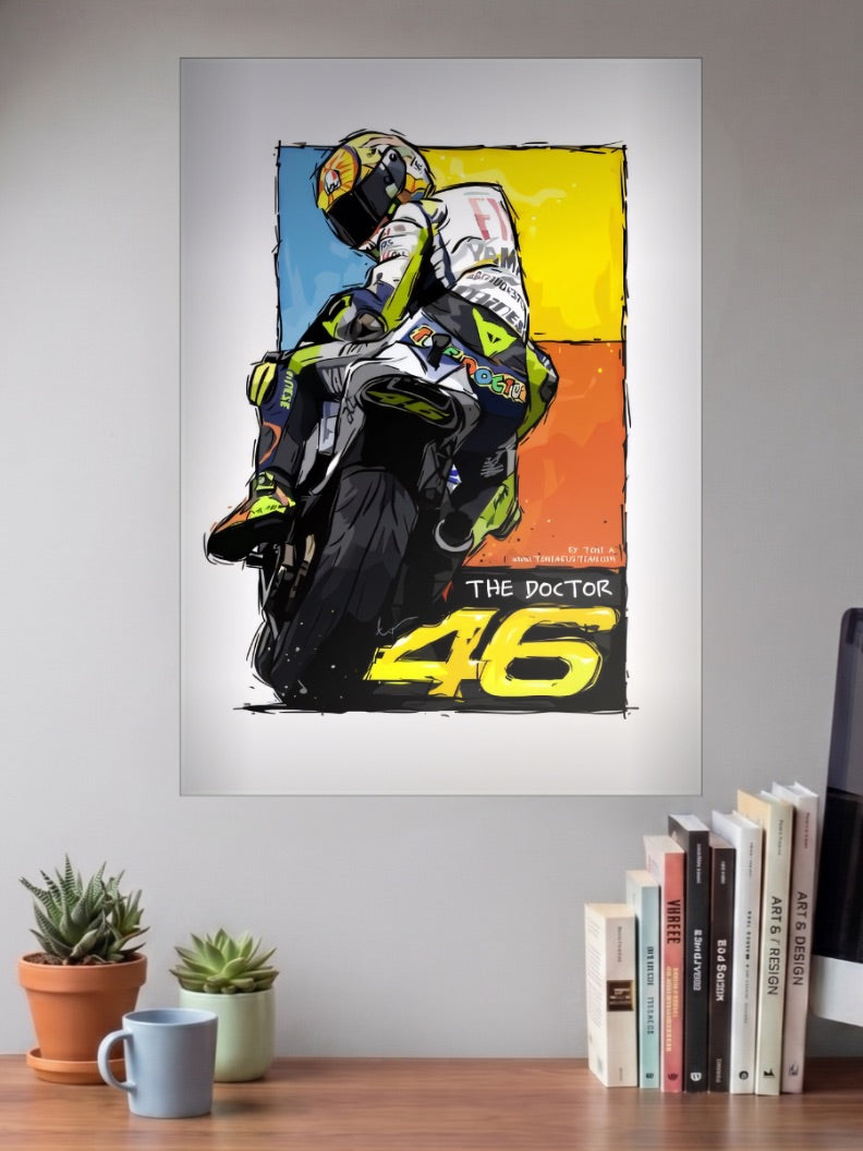 Rev and Ride Valentino Rossi The Bikes Poster