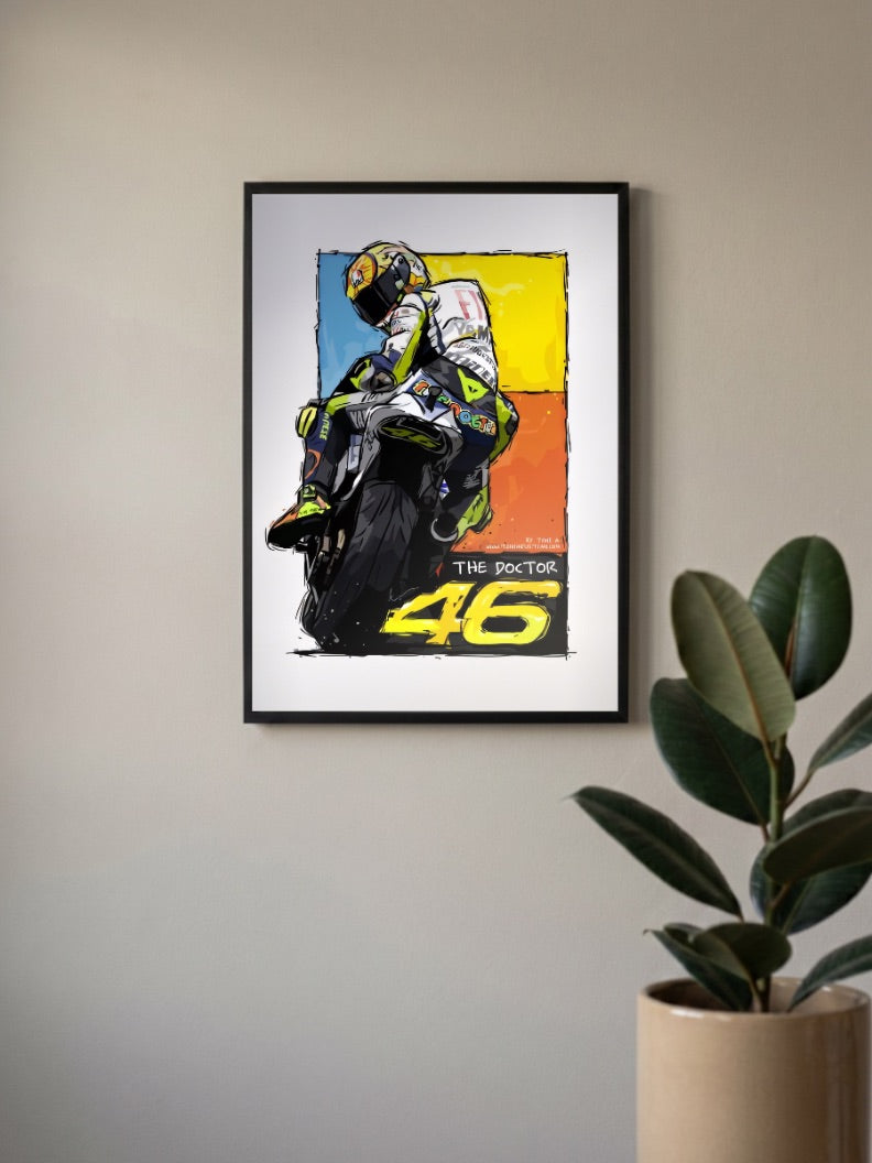 Rev and Ride Valentino Rossi The Bikes Poster