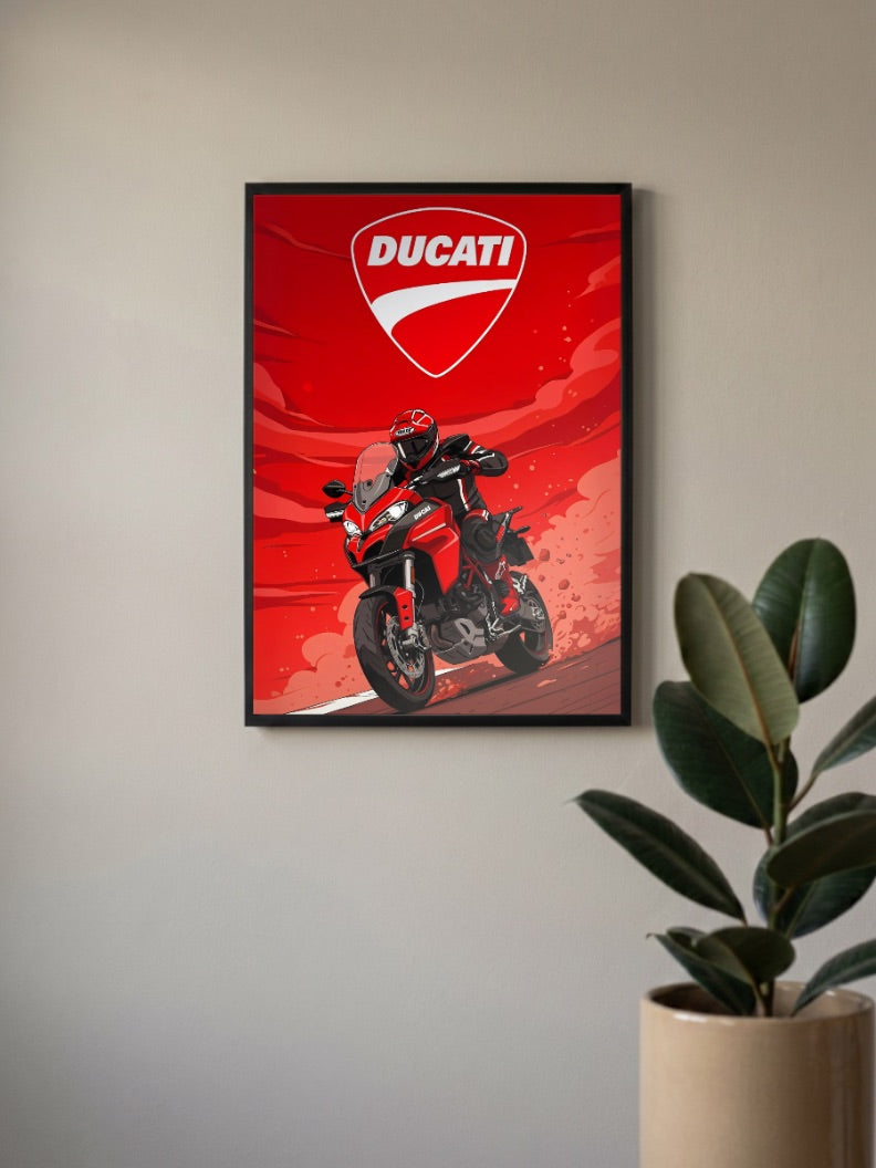 Two Wheel Thunder Ducati Bikes Poster