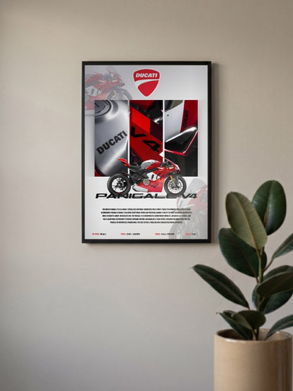 Open Road Freedom Ducati Panigale V4 Bikes Poster