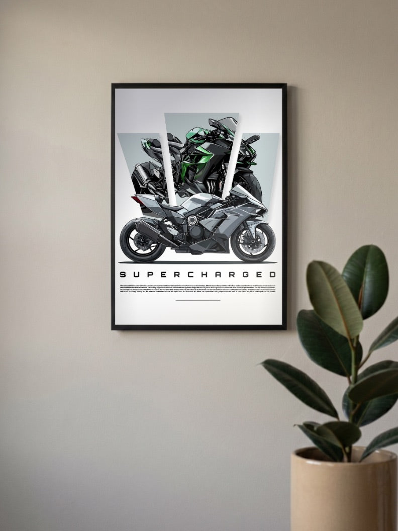 Asphalt Soul supercharged Bikes Poster