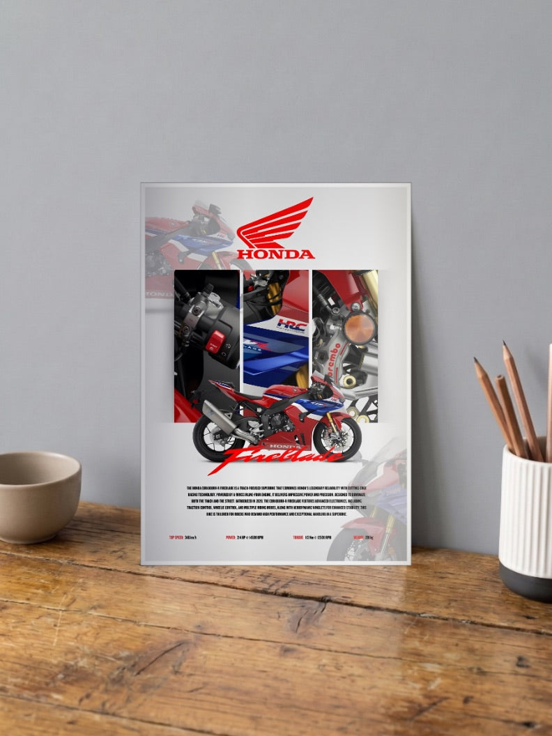 Blade Runner Honda Fireblade Bikes Poster