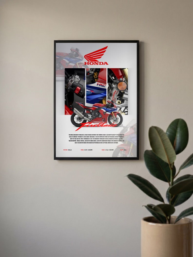 Blade Runner Honda Fireblade Bikes Poster
