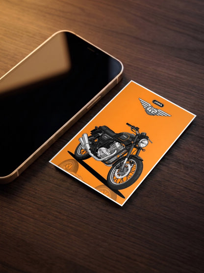 Retro Roar Jawa 42 Bikes Poster