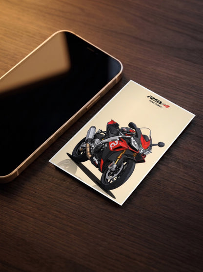Big Red Rocket Honda RS V4 Factory Bikes Poster