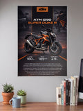 Orange Fury KTM 1290 Duke R Bikes Poster