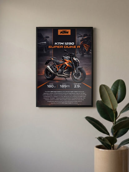 Orange Fury KTM 1290 Duke R Bikes Poster