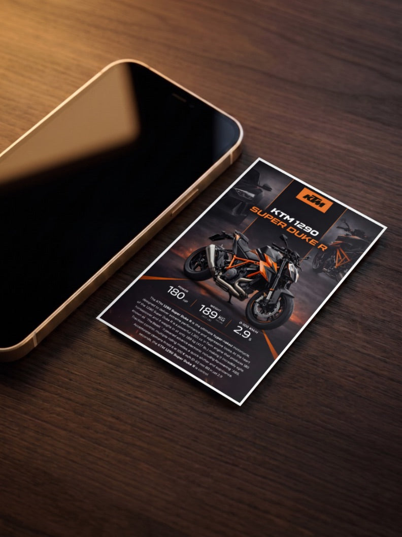 Orange Fury KTM 1290 Duke R Bikes Poster