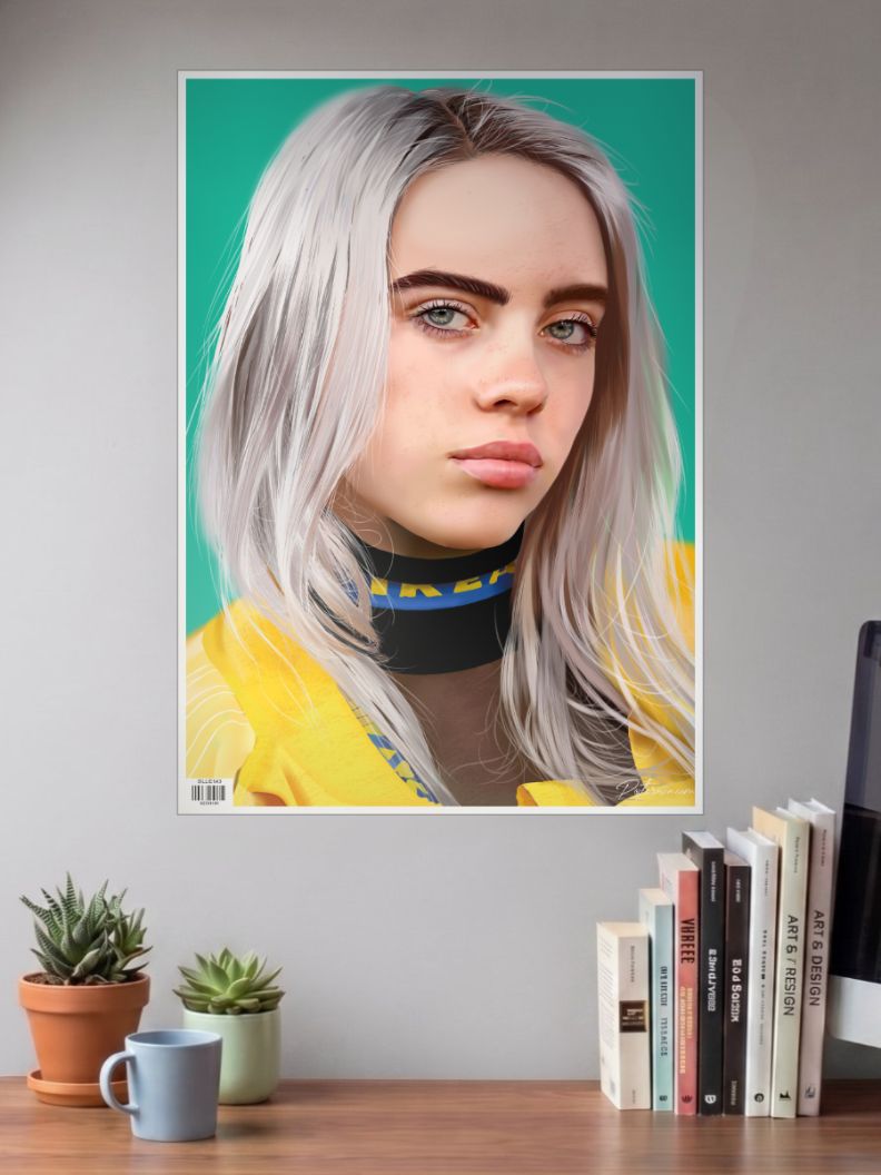 Billie Eilish headshot Poster