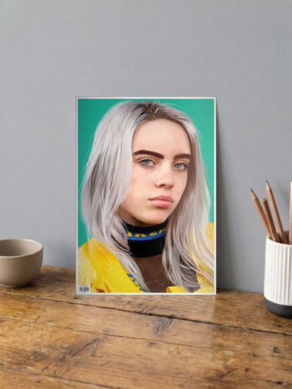 Billie Eilish headshot Poster