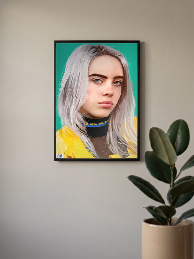 Billie Eilish headshot Poster