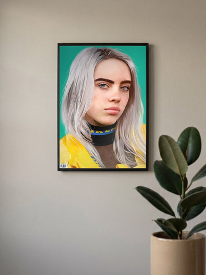 Billie Eilish headshot Poster