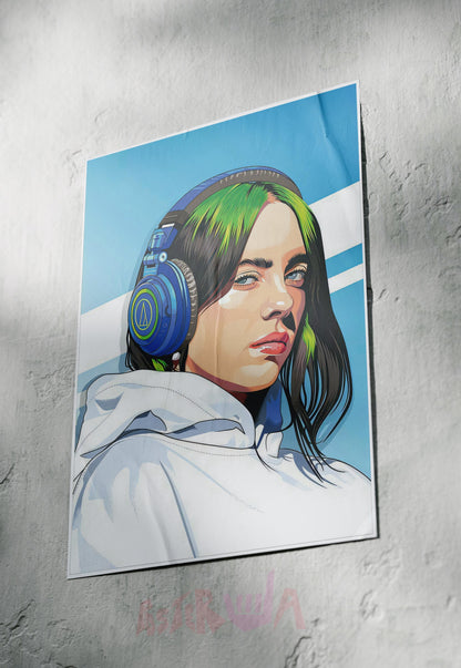 Whispering Melodies | Billie Eilish | Singers Poster