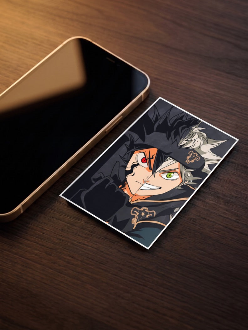 Asta Split Face Black Clover Anime Poster
