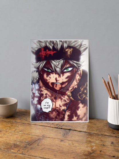 Asta Headband Black Clover Anime Poster