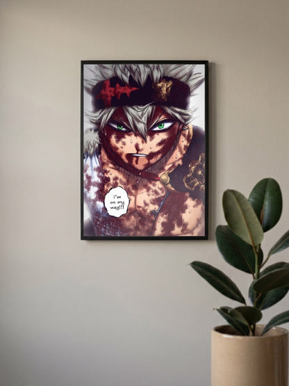 Asta Headband Black Clover Anime Poster