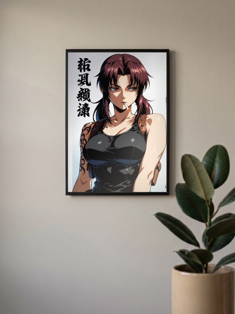 Revy Two Hands Black Lagoon Anime Poster