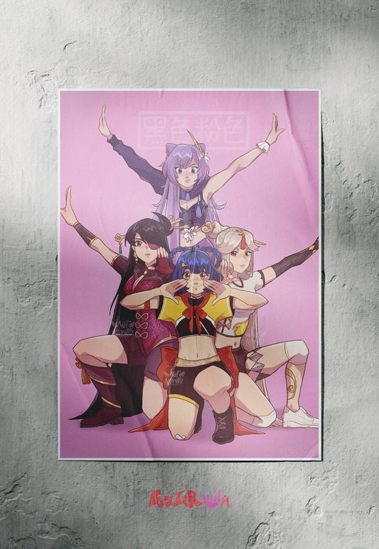 Demon Slayers in Pink | BlackPink | Kpop Poster