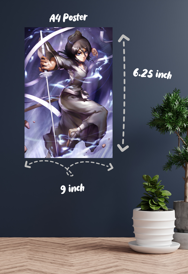 Frozen Petals | Rukia Kuchiki (Bleach) | Anime Poster
