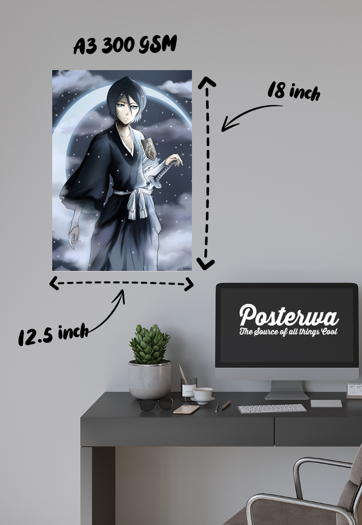 Frozen Petals Unleashed | Rukia Kuchiki (Anime) | Anime Poster