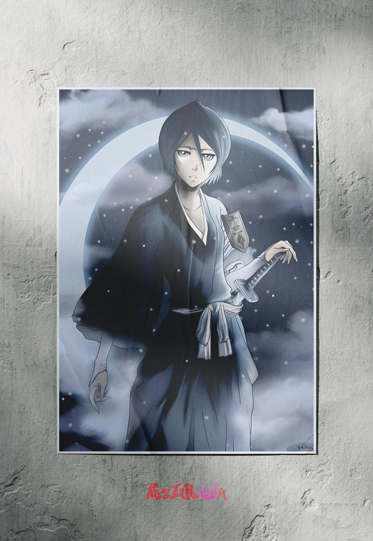 Frozen Petals Unleashed | Rukia Kuchiki (Anime) | Anime Poster