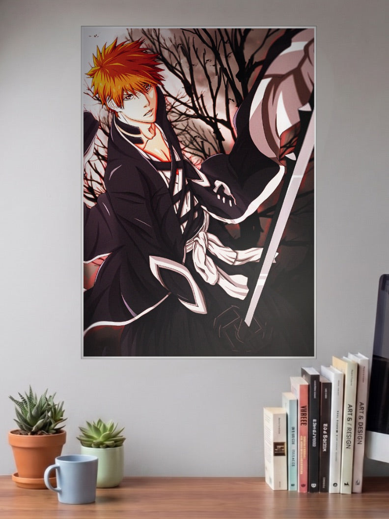 Ichigo Shinigami Zangetsu Anime Poster
