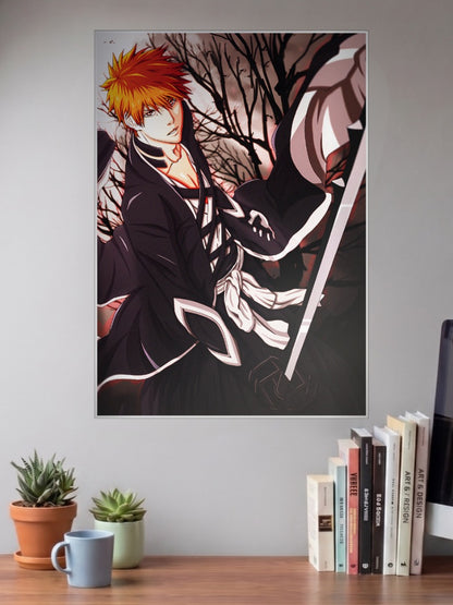 Ichigo Shinigami Zangetsu Anime Poster