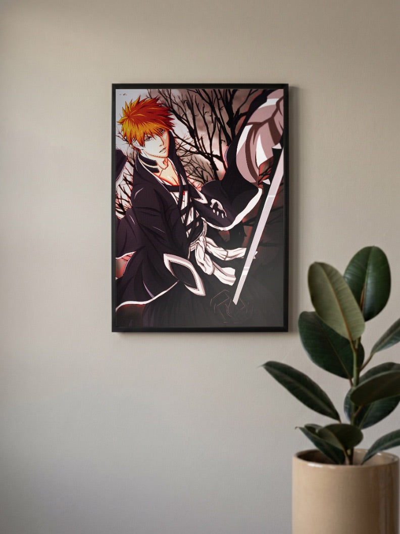 Ichigo Shinigami Zangetsu Anime Poster