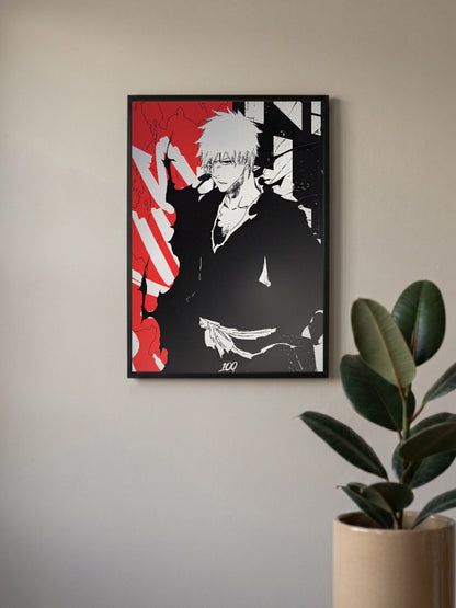 Ichigo Red and Black Anime Poster