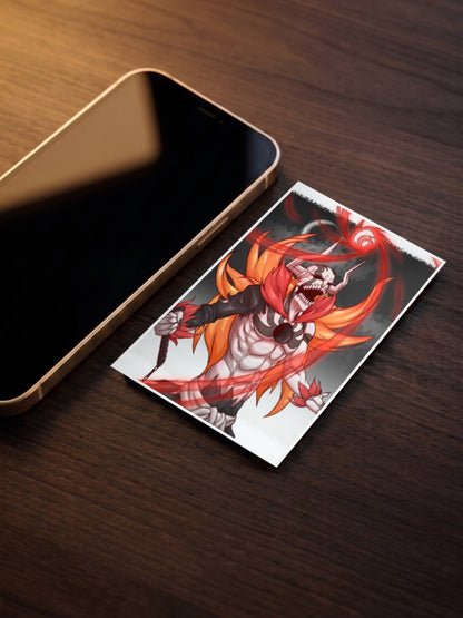 Ichigo Vasto Lorde Horns Anime Poster as a pocket poster, sized to fit behind a phone case