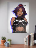 Yoruichi Goth Anime Poster
