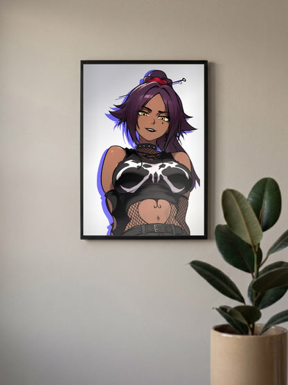 Yoruichi Goth Anime Poster