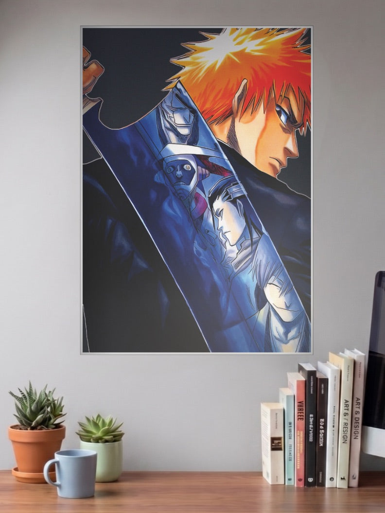 Ichigo Zangetsu Reflection Anime Poster