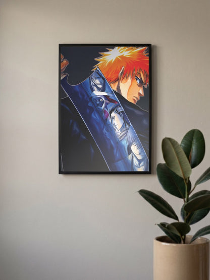 Ichigo Zangetsu Reflection Anime Poster