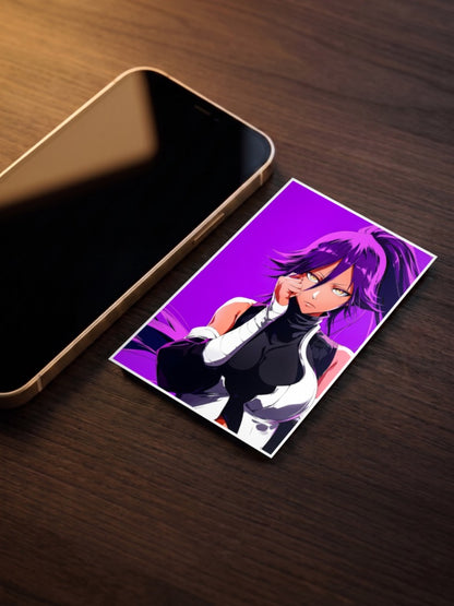 Yoruichi Purple Hair Anime Poster