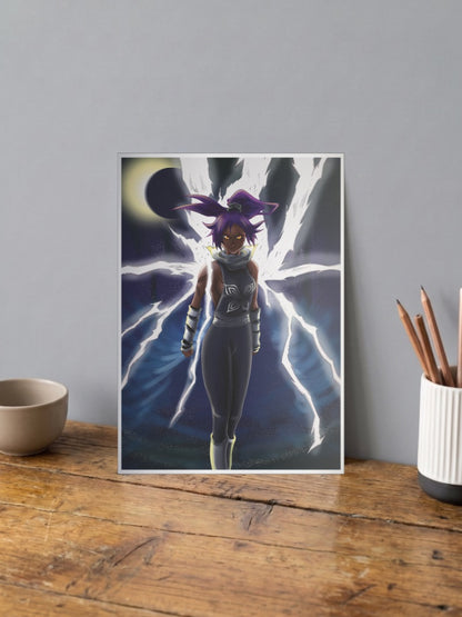 Yoruichi Thunder God Anime Poster