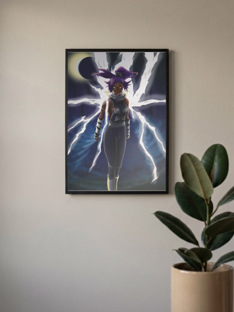 Yoruichi Thunder God Anime Poster