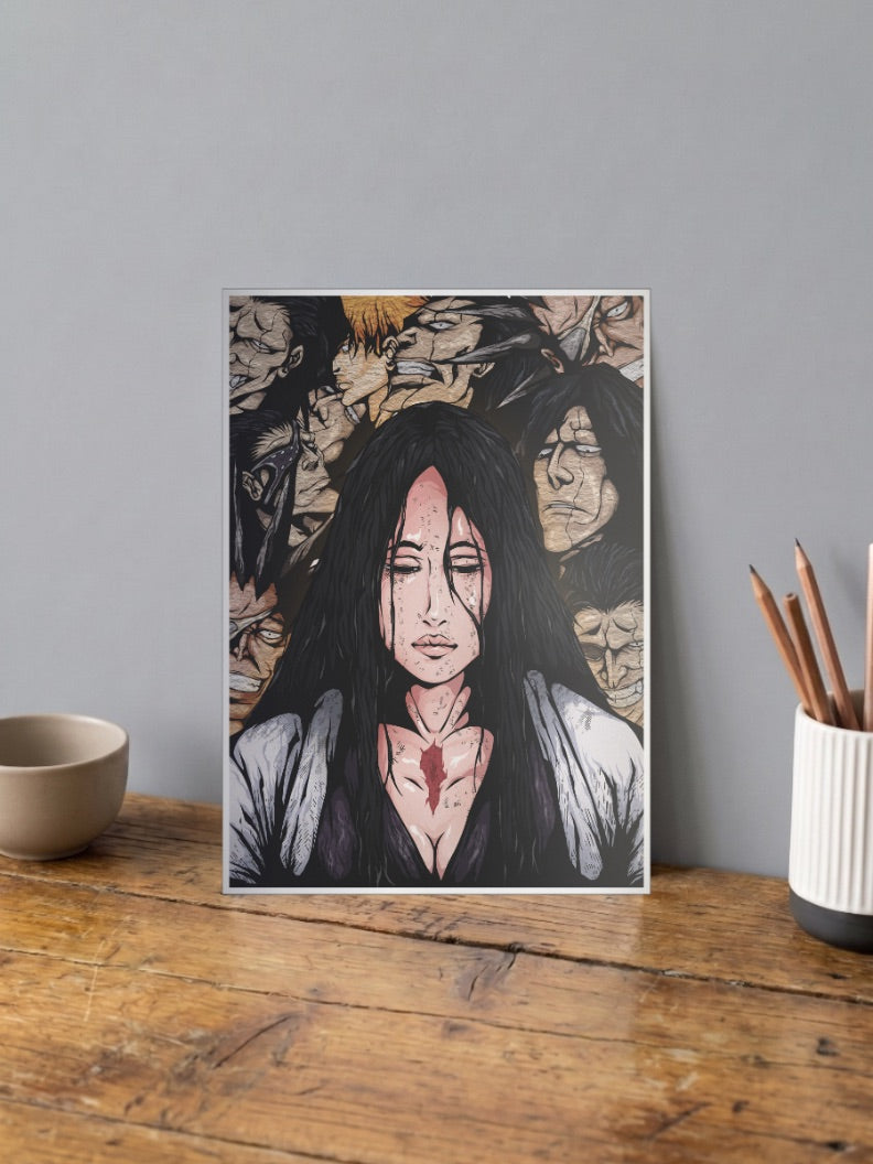 Retsu Unohana Kenpachi Anime Poster