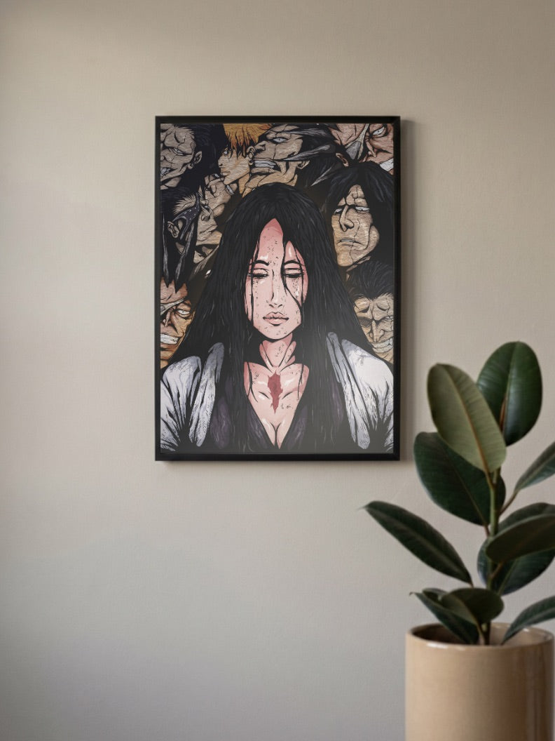 Retsu Unohana Kenpachi Anime Poster